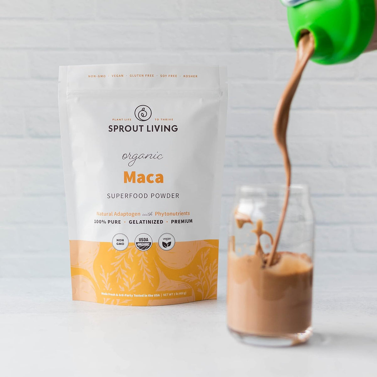 Sprout Living Organic Gelatinised Maca Root Powder, Superfood, Adaptogen, 454 g - görsel 5