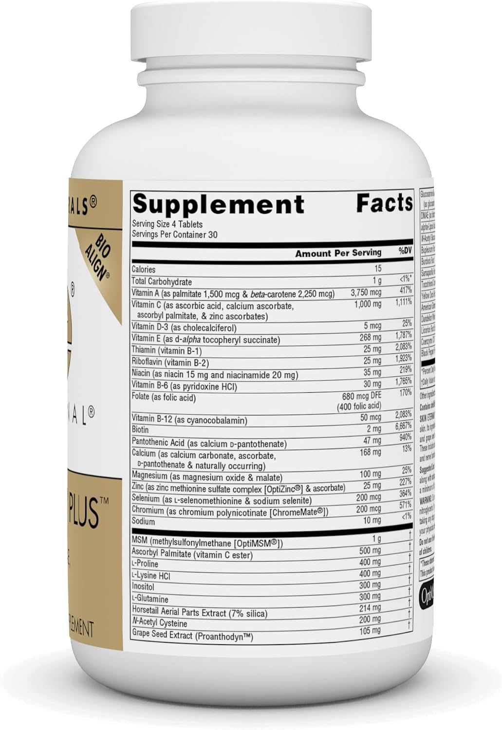 Source Naturals Skin Eternal Plus with C Ester, DMAE & Alpha-Lipoic Acid (120 Tablets) - görsel 2