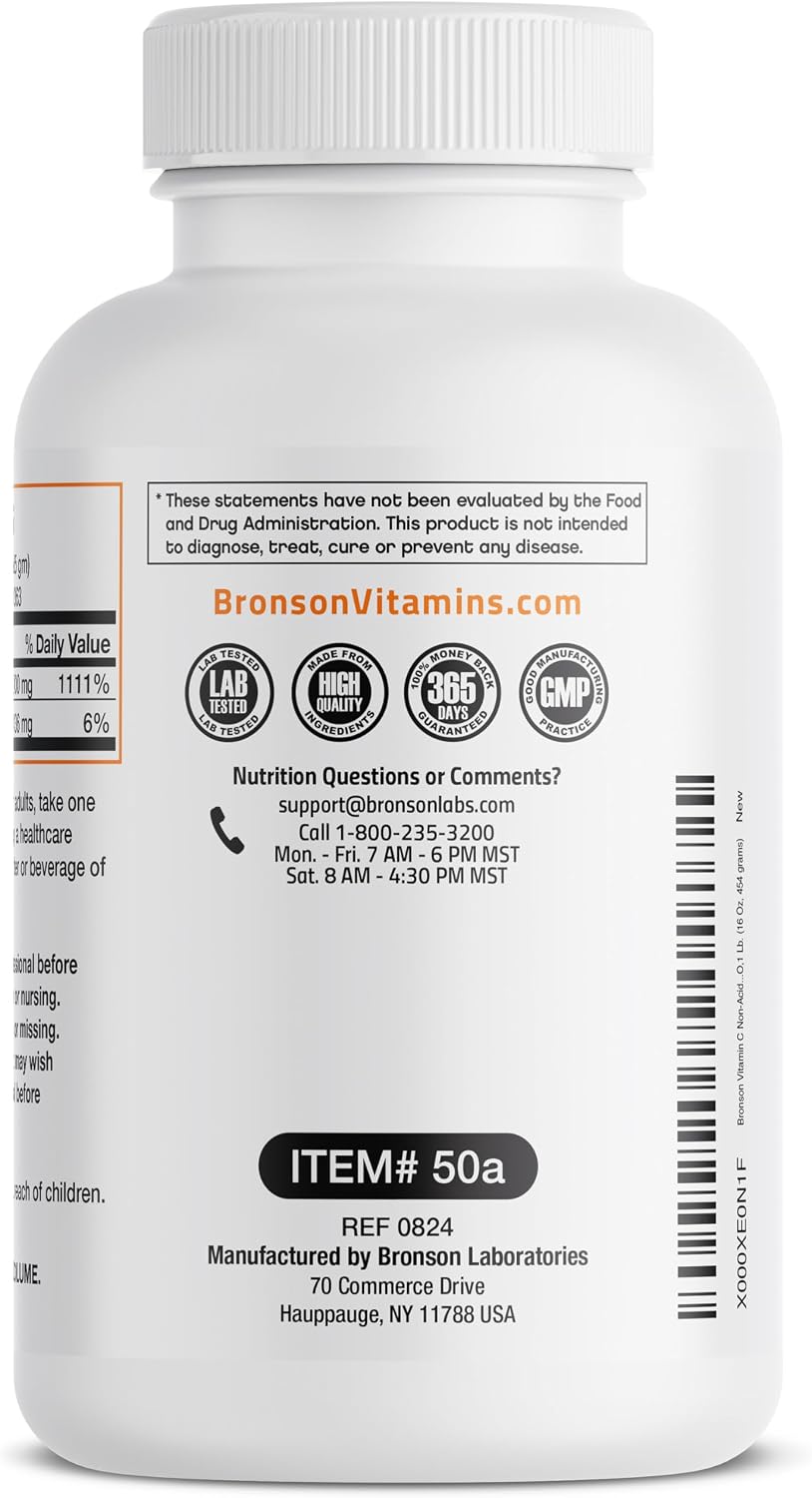 Bronson Non-Acidic Vitamin C Powder - Sodium Ascorbate, 454 g - görsel 6