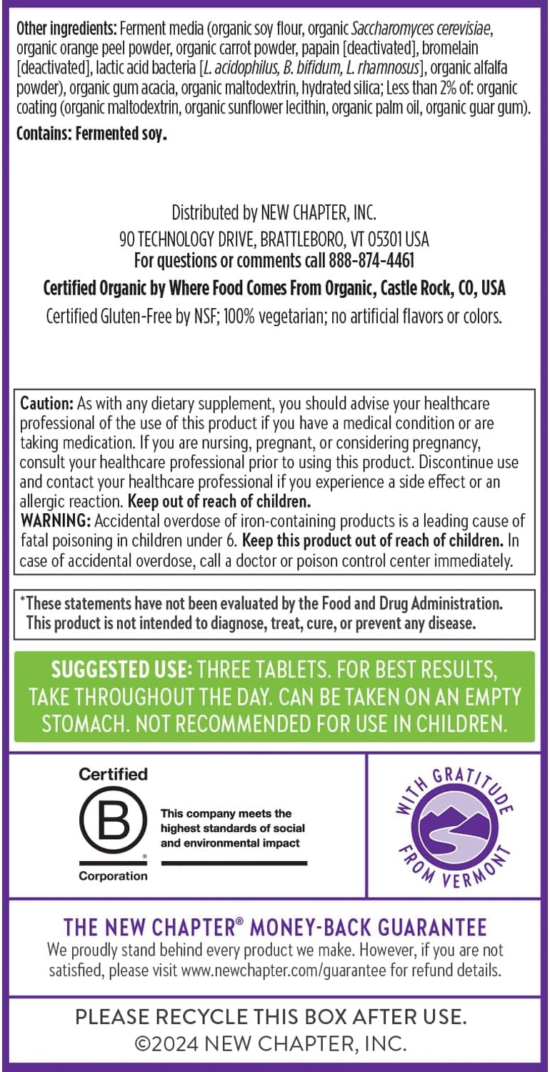 New Chapter Advanced Perfect Prenatal Vitamins - 270 Tablets - görsel 7