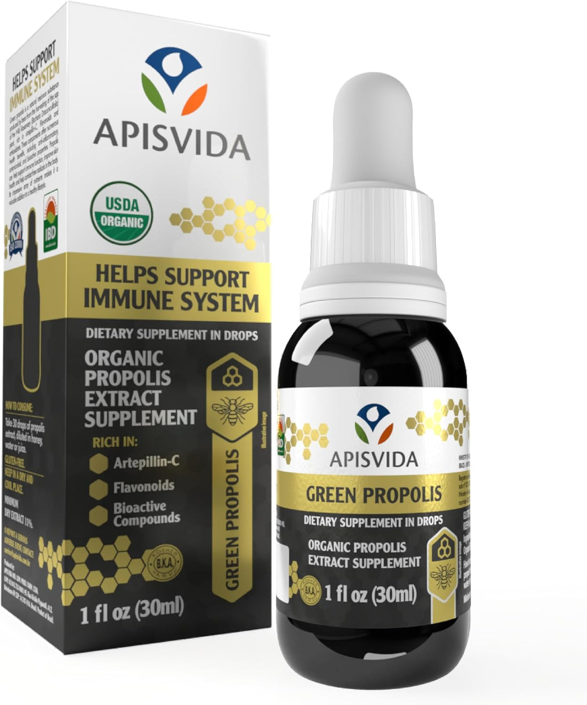 APIS VIDA Organic Green Propolis Extract Propoflex, 30 ml - görsel 1