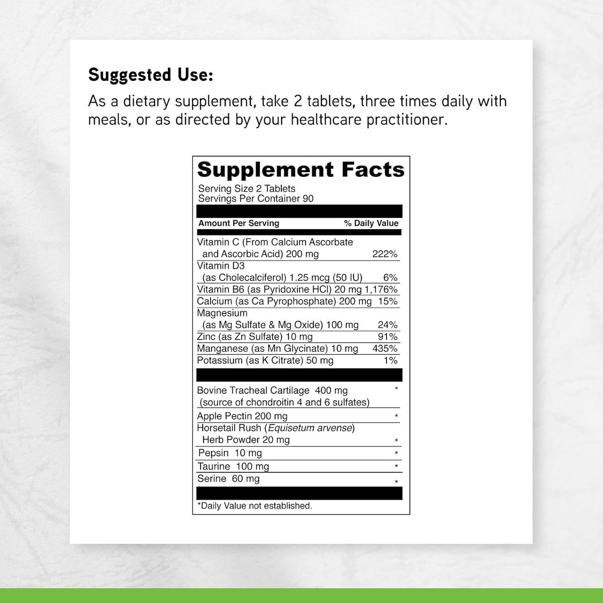 DAVINCI Labs Disc Discovery – Support Spinal Health & Back Function – with Vitamin C, Vitamin D3, Bovine Tracheal Cartilage, Apple Pectin & Horsetail Powder – Gluten-Free – 180 Capsules - görsel 6