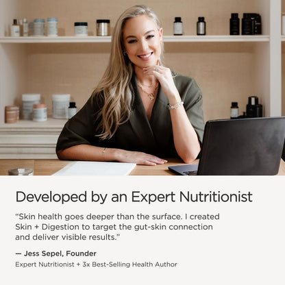 JSHealth Vitamins Skin and Digestion Formula – Supplement for Clear Skin and Digestive Health (120 Capsules)