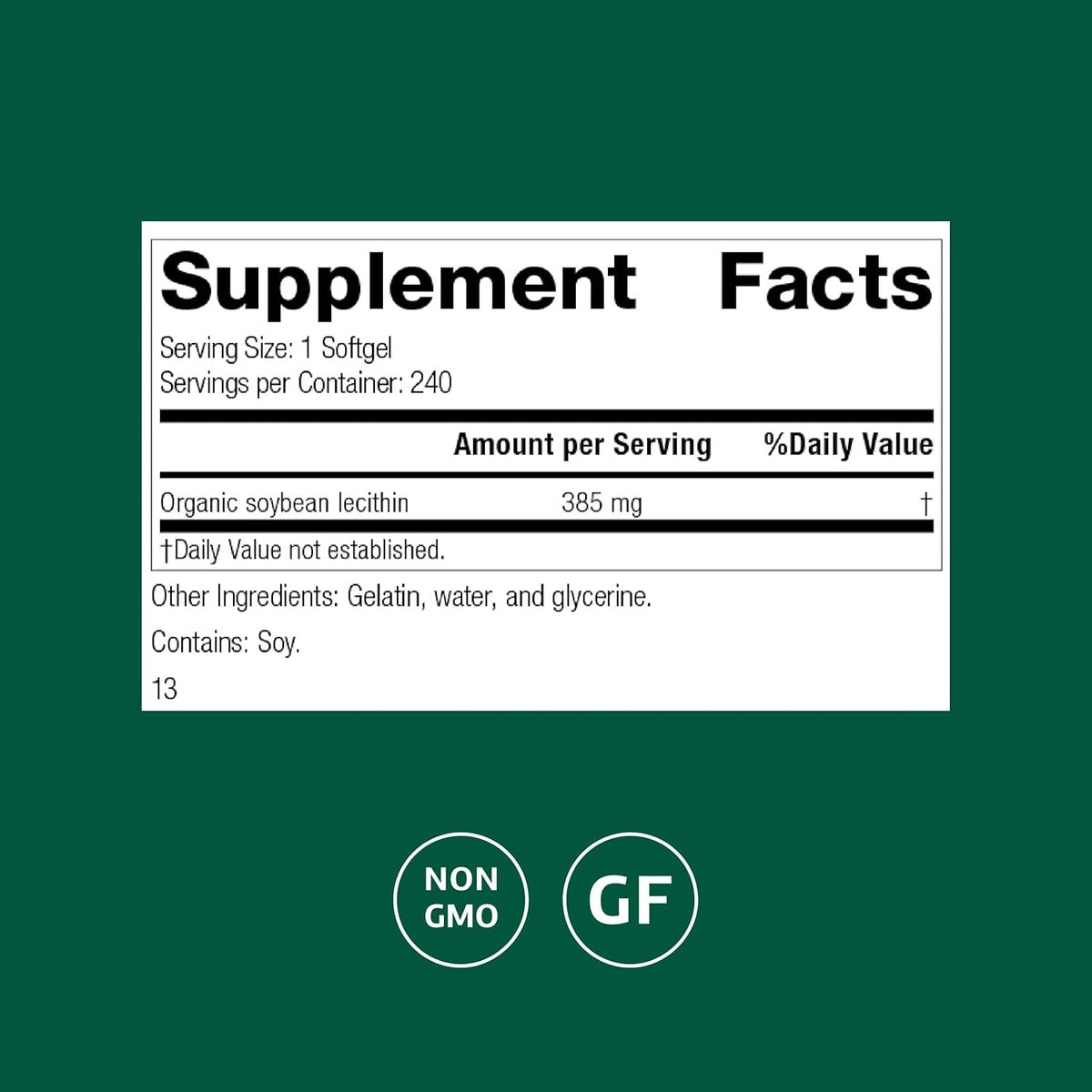 Standard Process Soya Lecithin - Cognitive & Liver Health Support - 240 Softgels - görsel 2