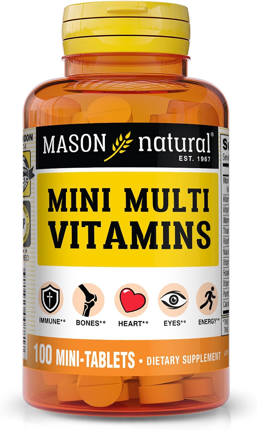 MASON NATURAL Mini Multi Vitamins – 100 Tablets - görsel 1