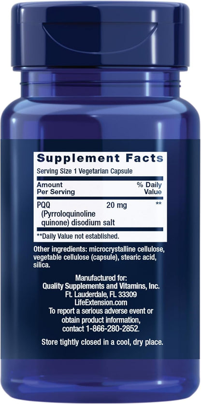 Life Extension PQQ, 20 mg, 30 Capsules