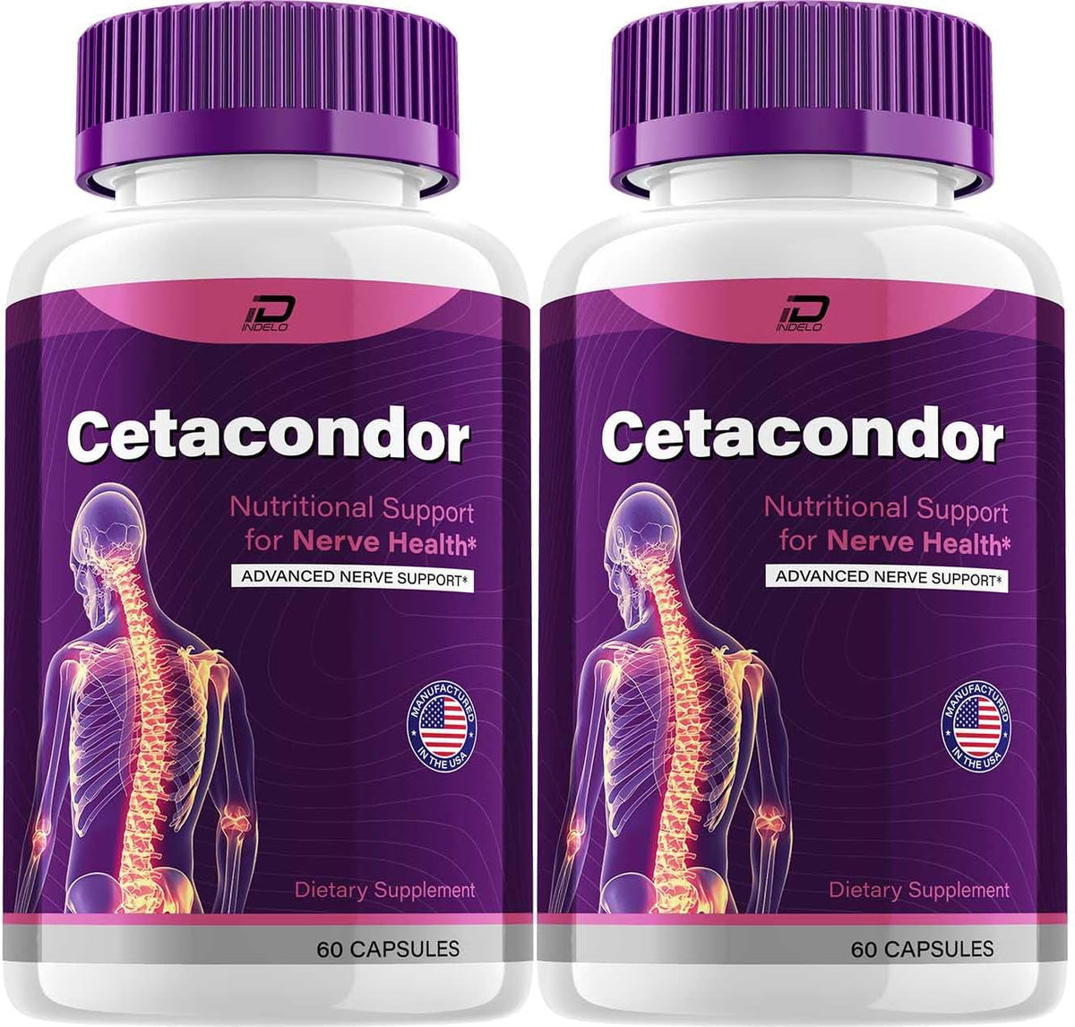 Cetacondor Health & Brain Support – Advanced Nootropic Formula, All-Natural Focus Supplement (2 Pack, 120 Capsules) - görsel 1
