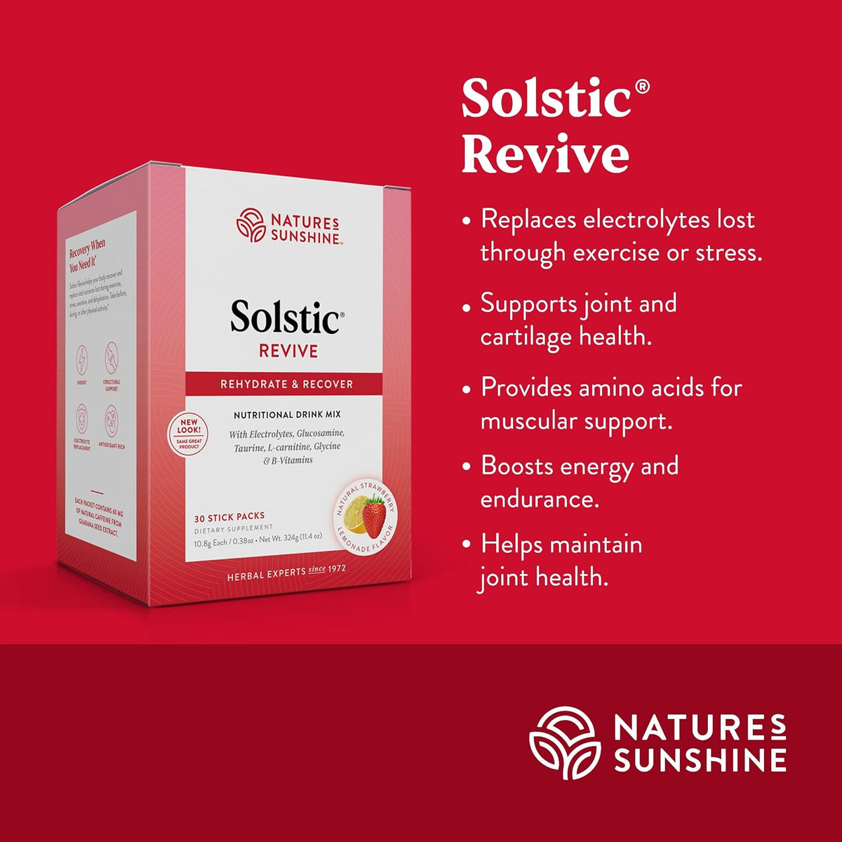Nature's Sunshine Solstic Revive – Post Workout Recovery Drink (30 Packets) - görsel 4