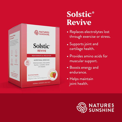 Nature's Sunshine Solstic Revive – Post Workout Recovery Drink (30 Packets)