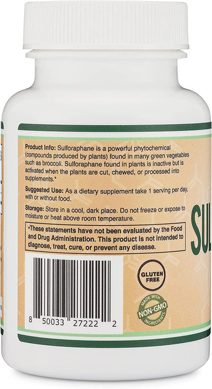 Sulforaphane Supplement - 20mg of Sulforaphane per Serving (120 Capsules) Broccoli Extract