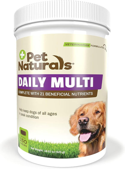 Pet Naturals Daily Multivitamin for Dogs, Veggie Flavour, 30 Chews