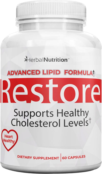 Restore Heart Health & Cholesterol Support Supplement, 180 Capsules