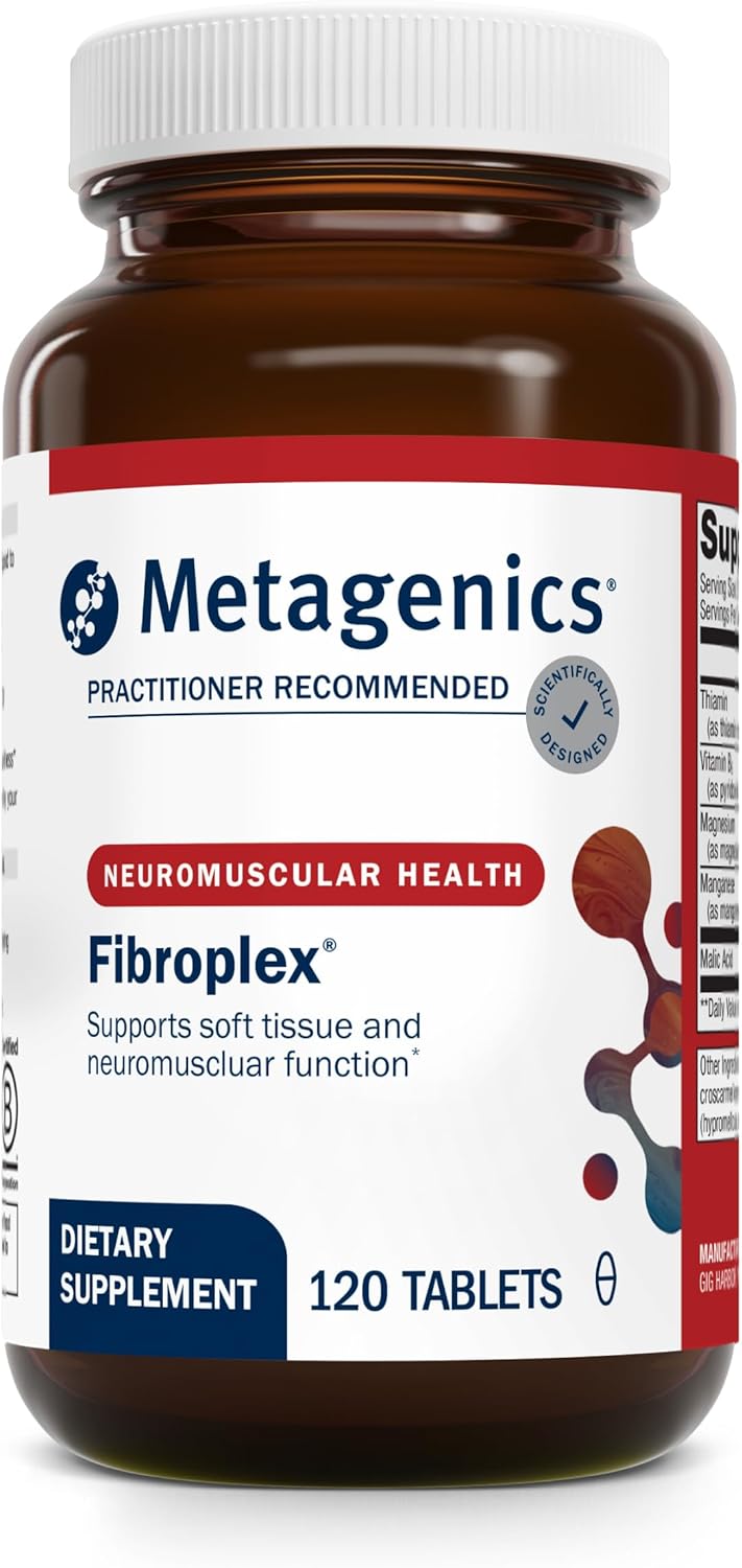 Metagenics Fibroplex - Magnesium, Malic Acid & B Vitamins for Neuromuscular, Bone, Heart & Stress Support - Chelated Minerals - 120 Tablets - görsel 1