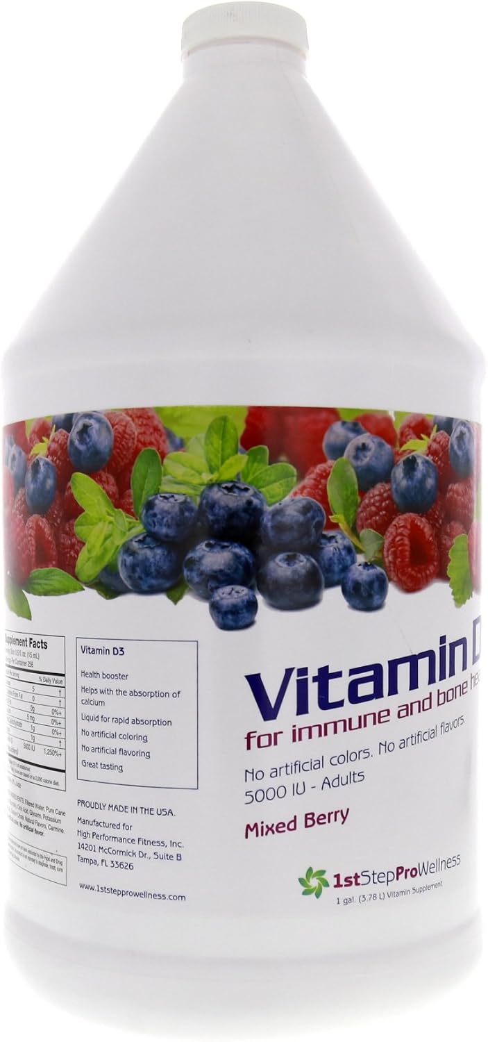 1st Step for Energy Liquid Vitamin D3 Mixed Berry 1 Gallon (3.78 L) - görsel 7