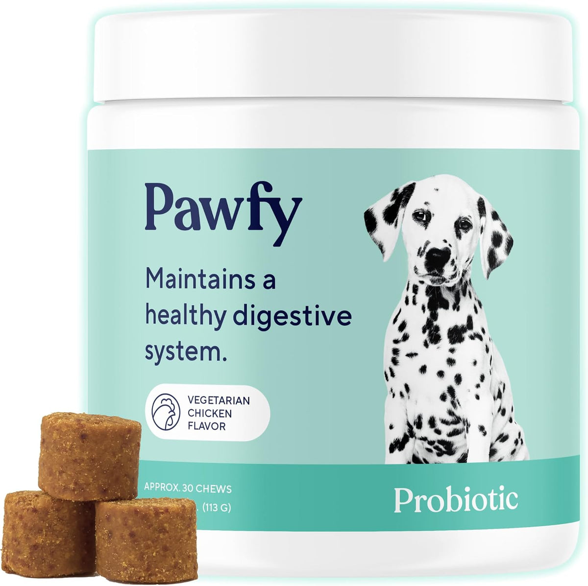 Pawfy Probiotics for Dogs - Chicken Flavour - 30 Chews - görsel 1