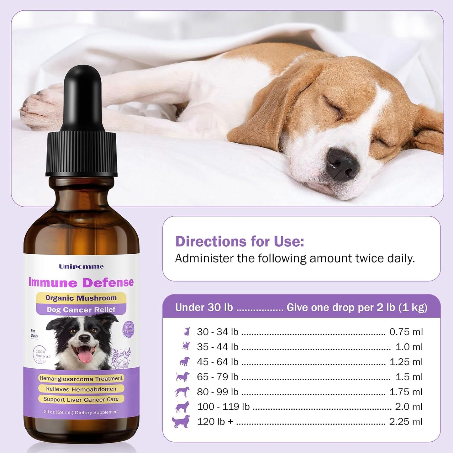 Pet Critical Guard Dog Immune Support Supplement with Turkey Tail Mushroom - 2 oz (59 ml) - görsel 5