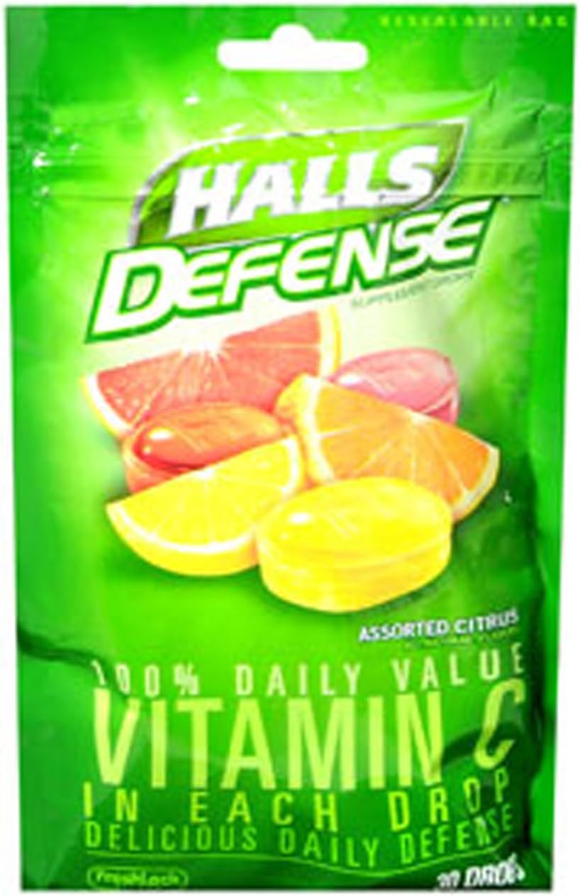 Halls Defence Vitamin C Assorted Citrus Supplement Lozenges - 30 Lozenges - görsel 2