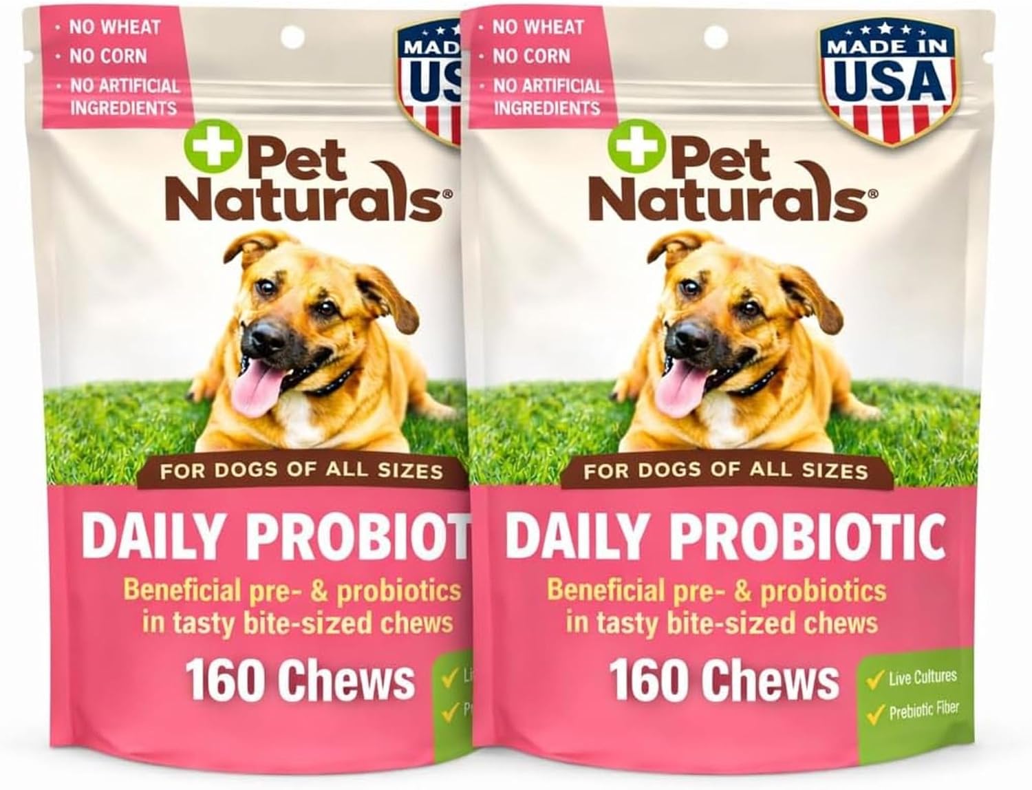Pet Naturals Probiotics for Dogs – 320 Soft Chews, Digestive & Gut Health Support with 120M CFUs + Prebiotics, Duck Flavour - görsel 1