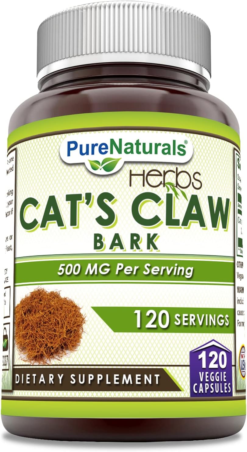 Pure Naturals Cat's Claw Capsules, 500 mg, 120 Capsules - görsel 1