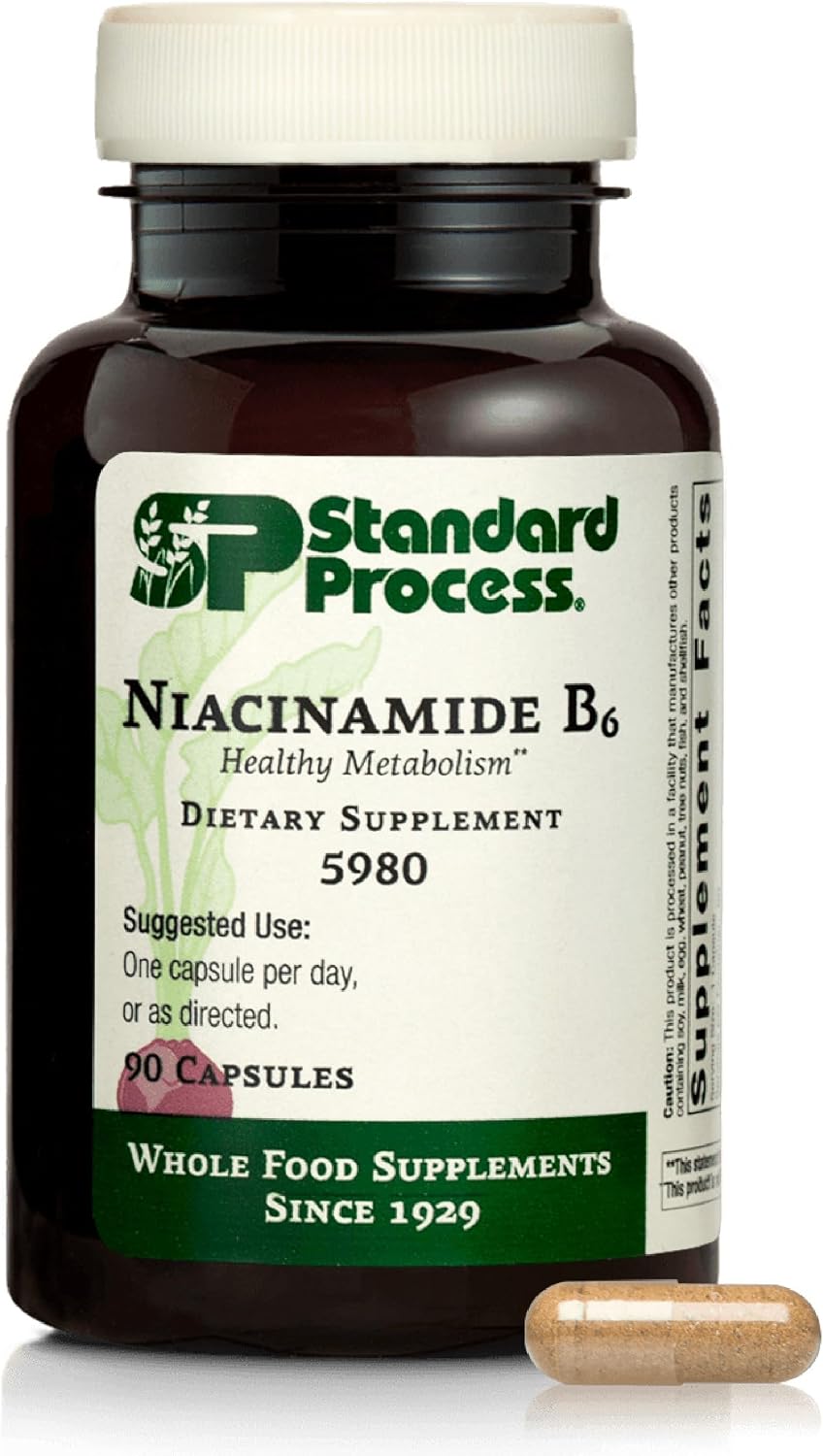 Standard Process Niacinamide B6 – Energy & – Energy production: Both vitamins play a role in normal – Image 1