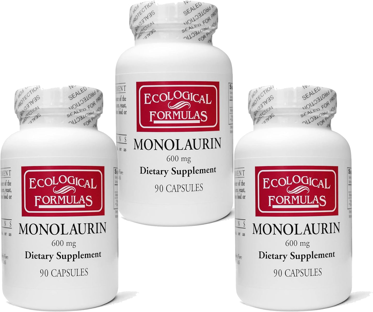 Ecological Formulae Monolaurin 600 mg – 270 Capsules (3 Bottles) - görsel 1
