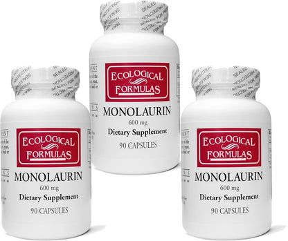 Ecological Formulae Monolaurin 600 mg – 270 Capsules (3 Bottles)