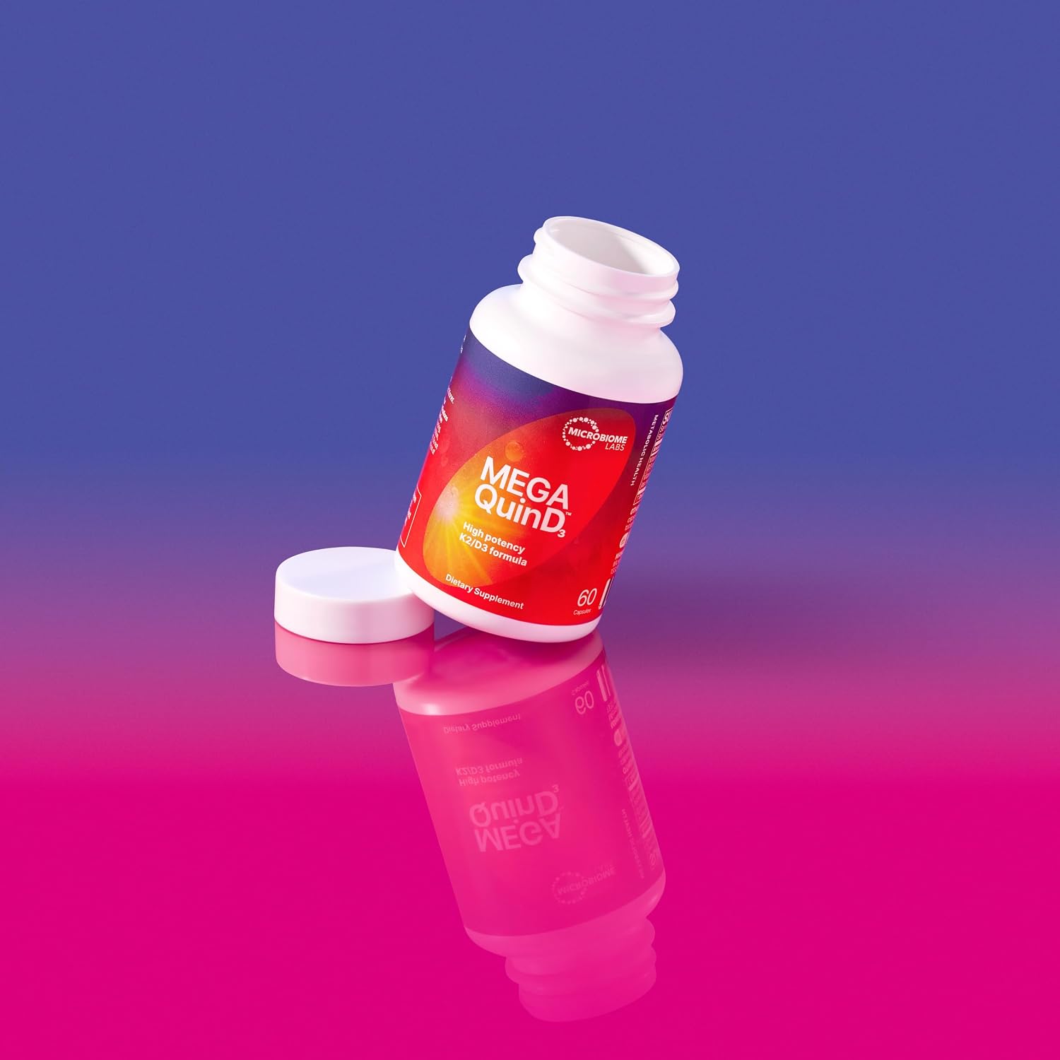 Microbiome Labs MegaQuin D3 + K2 - High Strength Vitamin D3 5000 IU & K2 MK-7 Supplement - görsel 2