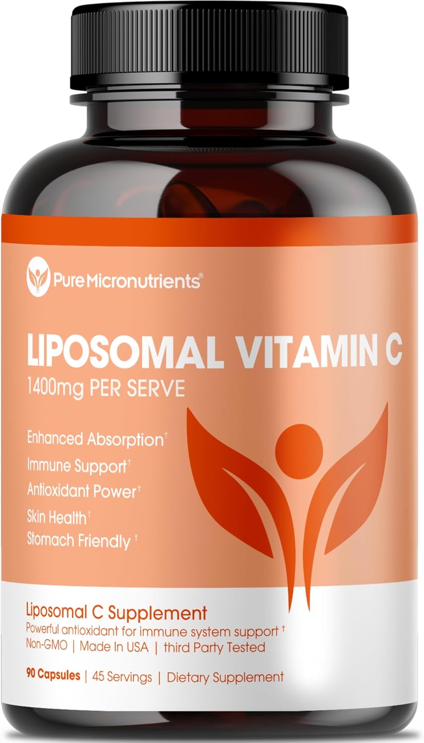 Pure Micronutrients Pure Liposomal Vitamin C - 1400mg Per Serving - 90 Capsules - görsel 1