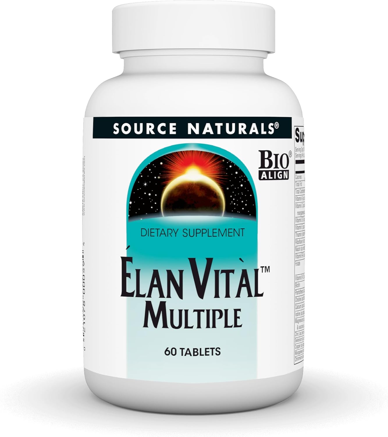 Source Naturals Elan Vital Multiple Vitamin - Comprehensive Multi-Nutrient Formula for Whole Body Support - 60 Tablets - görsel 1