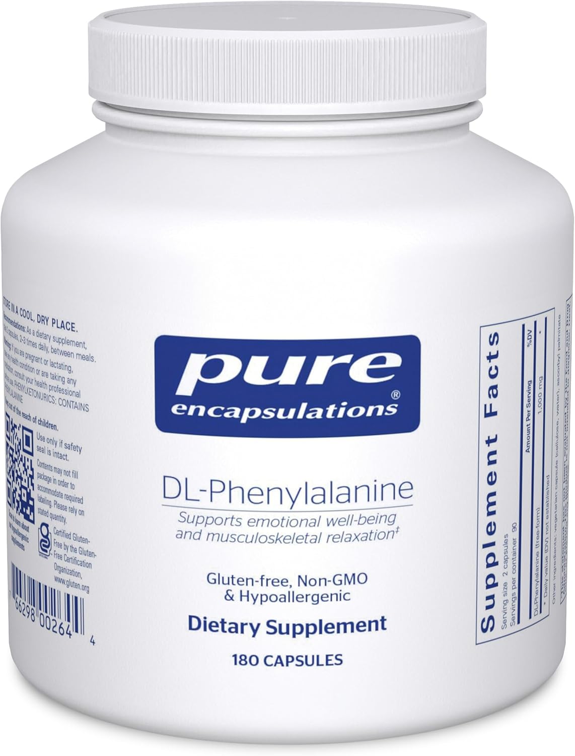 Pure Encapsulations DL-Phenylalanine – 180 Capsules - görsel 1