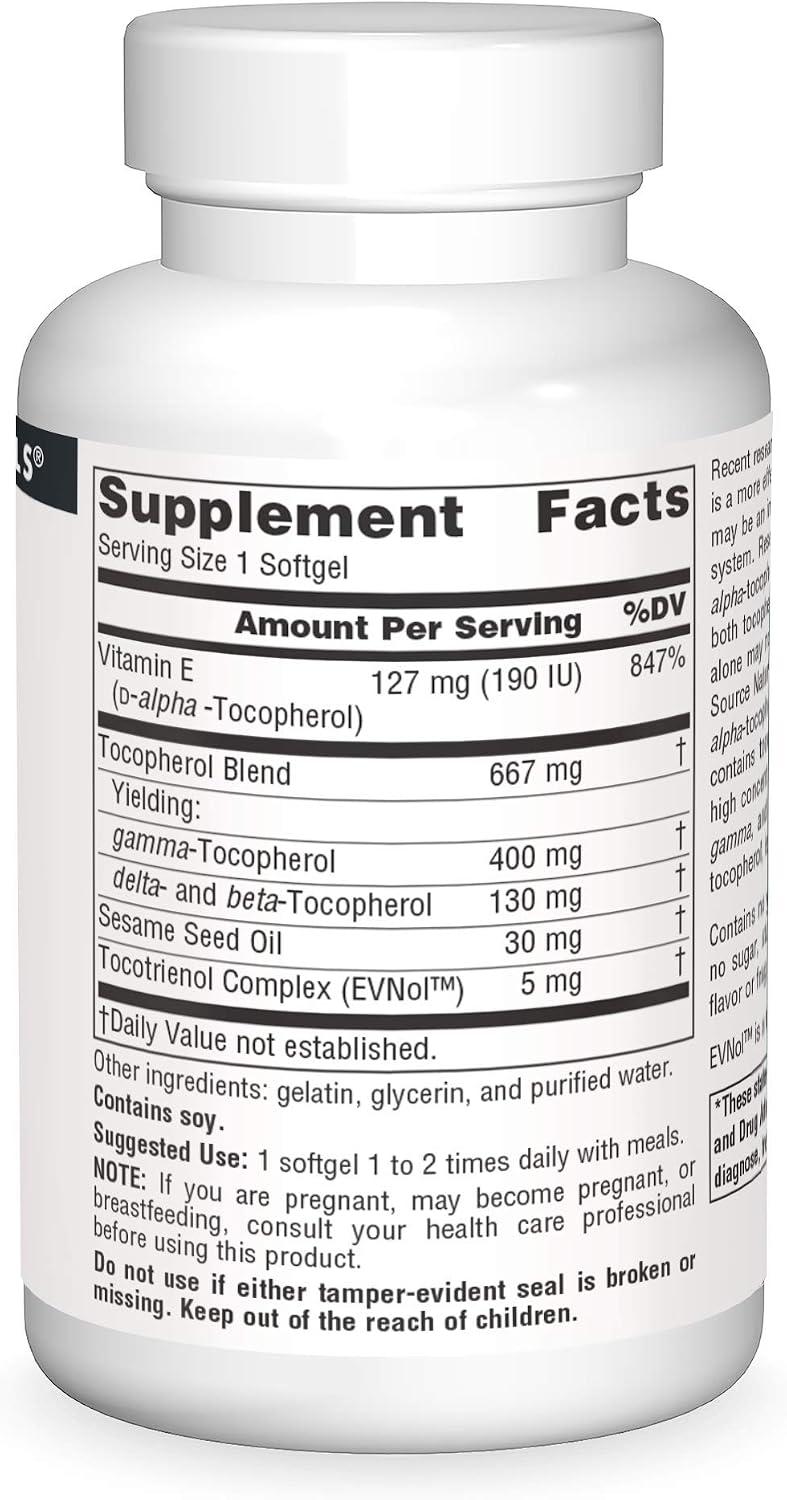 Source Naturals Gamma E 400 - 60 Softgels - görsel 3