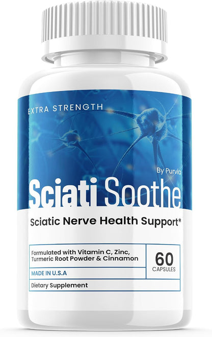Sciatisoothe Supplement - Nerve Health Support, High Potency Formula (60 Capsules)