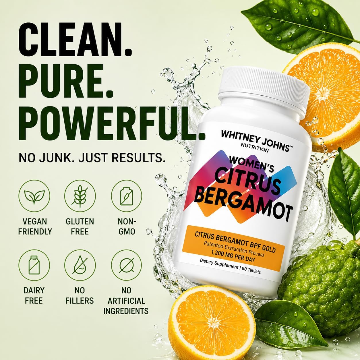 Whitney Johns Citrus Bergamot for Women, 1200mg, 90 Tablets - görsel 4