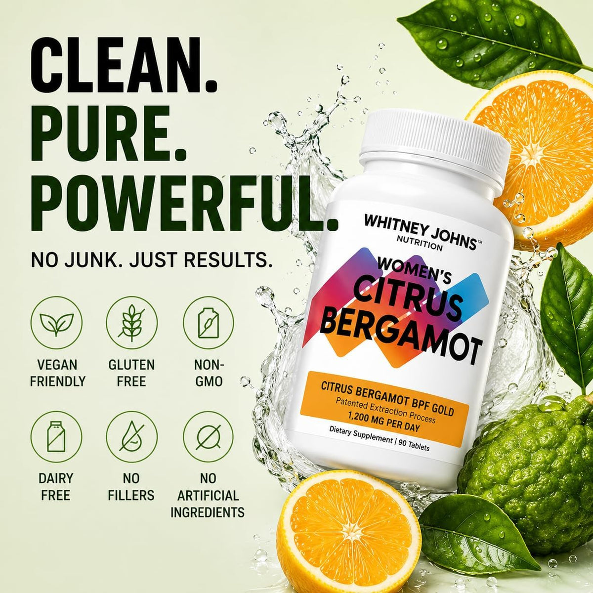 Whitney Johns Citrus Bergamot for Women, 1200mg, 90 Tablets - görsel 4