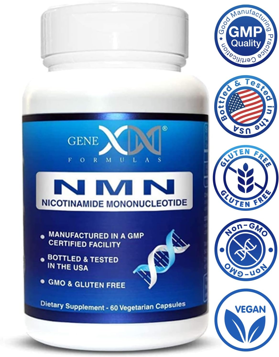Genex Formulae NMN 250mg - Stabilised Form (60 Capsules), 99% Pure Supplement for NAD+ Support - görsel 6