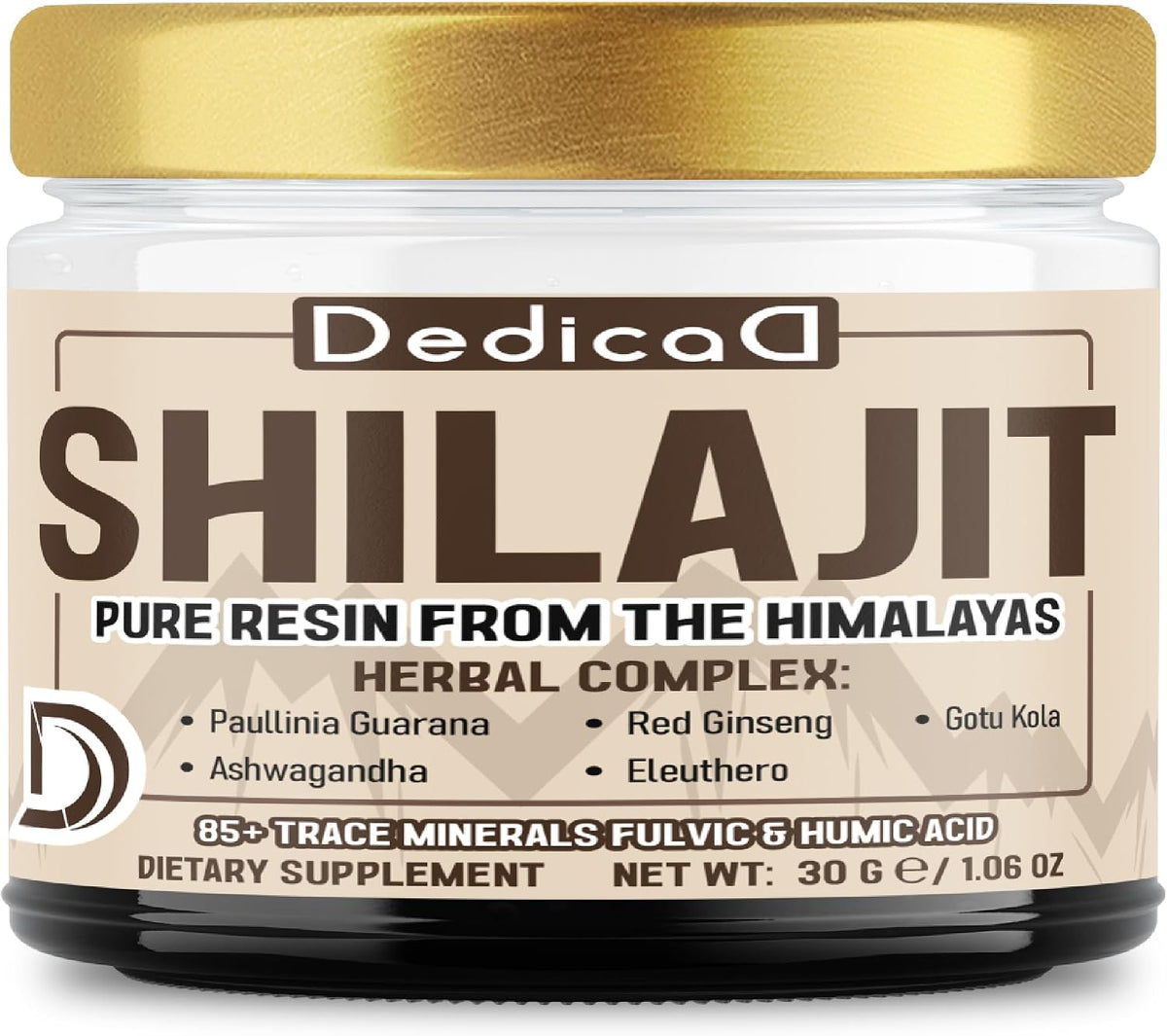 DEDICAD 30g Himalayan Shilajit Resin with Herbal Complex - görsel 1