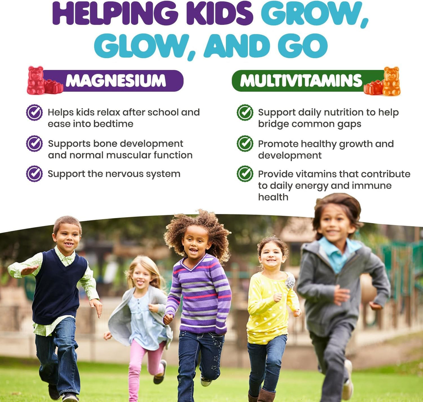 DR. MORITZ Kids Magnesium Gummies (Orange, 120 Count) & Kids Multivitamin Gummies (120 Count) Bundle - görsel 4