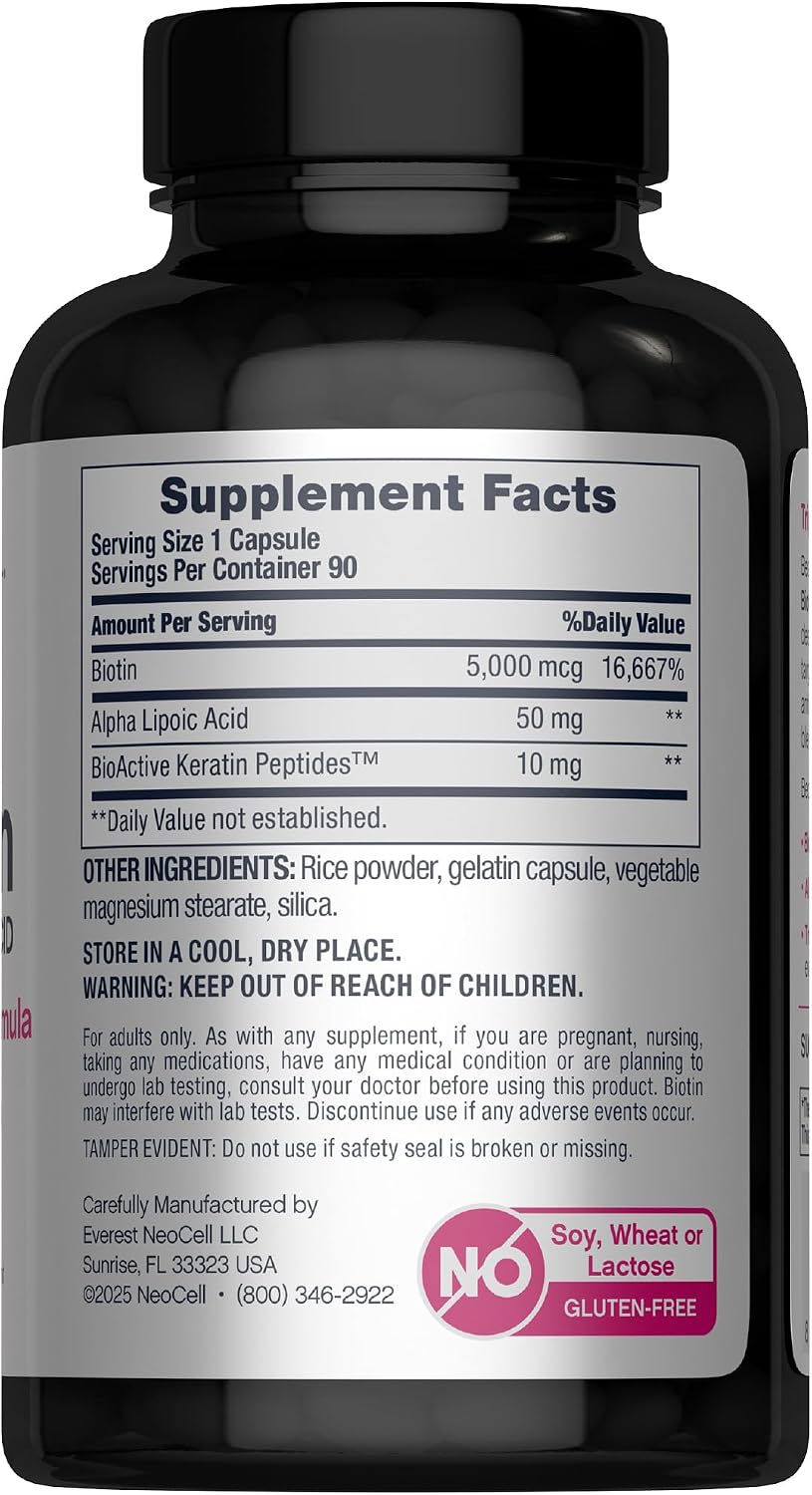 NeoCell Biotin Complex Hair, Skin & Nails, 90 Capsules - görsel 2
