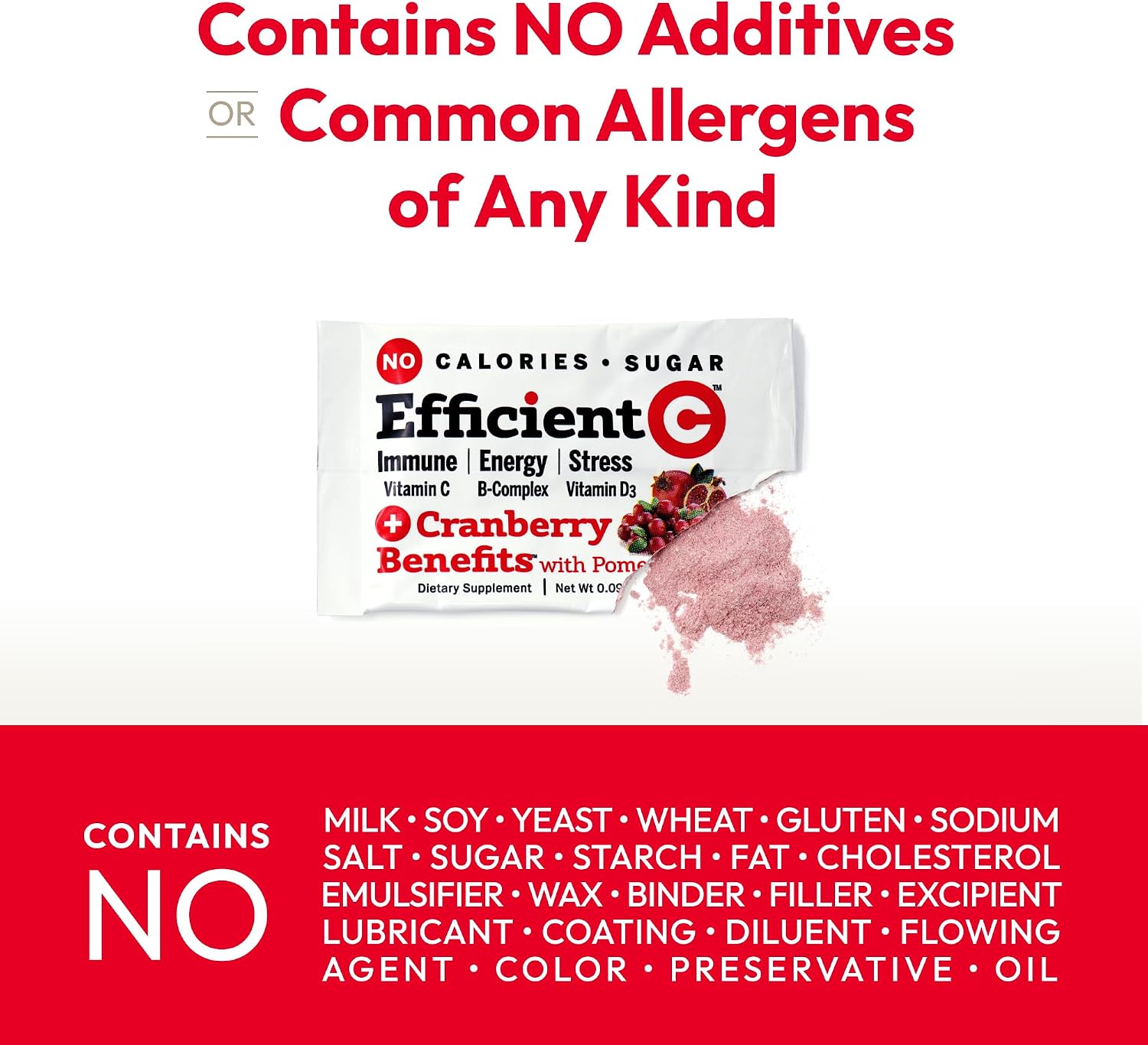 ANDREW LESSMAN Efficient C + Cranberry Benefits 180 Sachets - Immune, Energy, Stress and Urinary Tract Support. Reinvention of The Vitamin C Drink. No Calories. No Sugar. No Carbs. Easy to Mix. - görsel 5