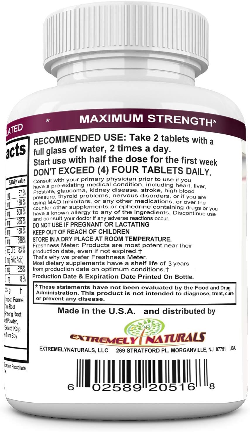 BUTT AND BUST Natural Breast & Butt Enhancement Pills - 60 Tablets (Double Potency, 2640 mg) - görsel 3