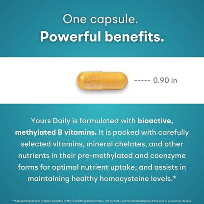 You Vites Methylated Multivitamin for Men and Women - Methyl Multi Iron-Free - 60 Capsules