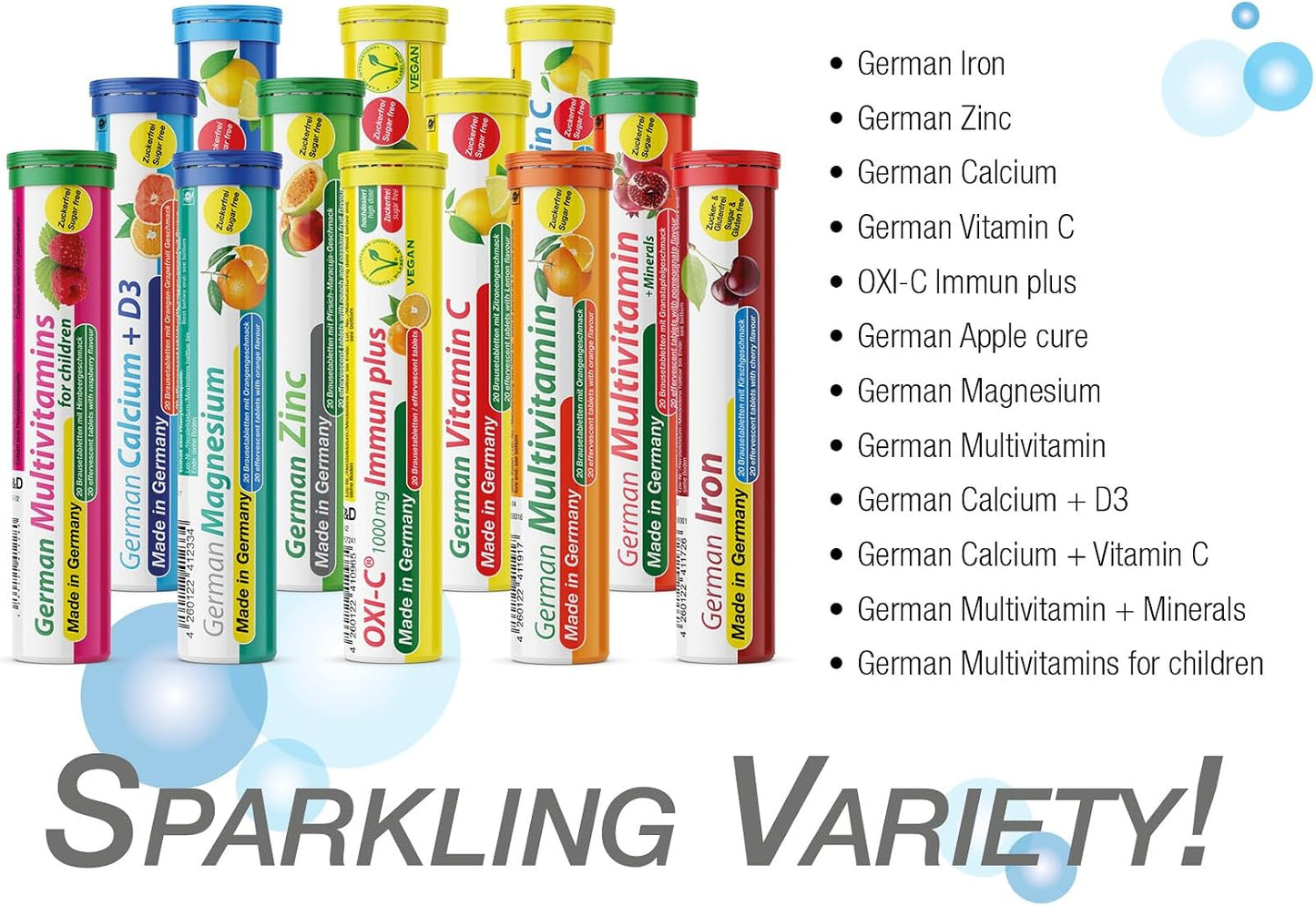 T&D German Multivitamin + Mineralien Drink Effervescent Tablets - 60 Servings, Pomegranate Flavour - görsel 7