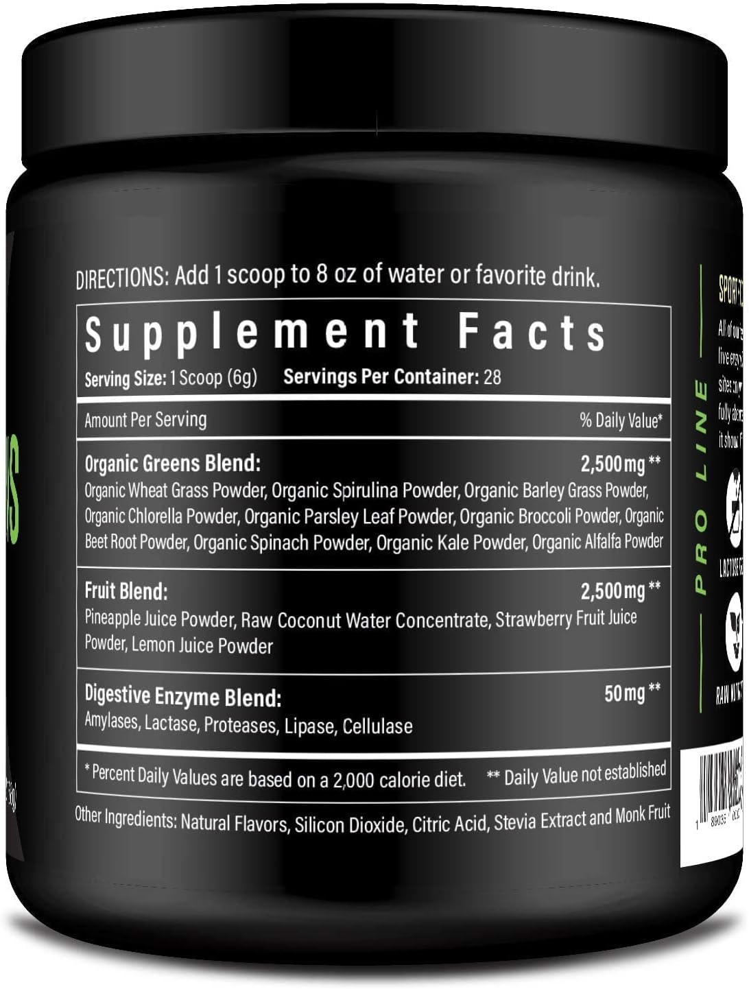 Organic Greens Superfood Powder - Cold Pressed, Vegan, Keto, Non-GMO - görsel 2