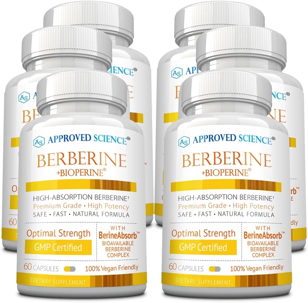 Approved Science Berberine 1000mg – High Absorption Berberine Supplement with BioPerine – 60 Capsules – 1 Month Supply – Vegan - görsel 8