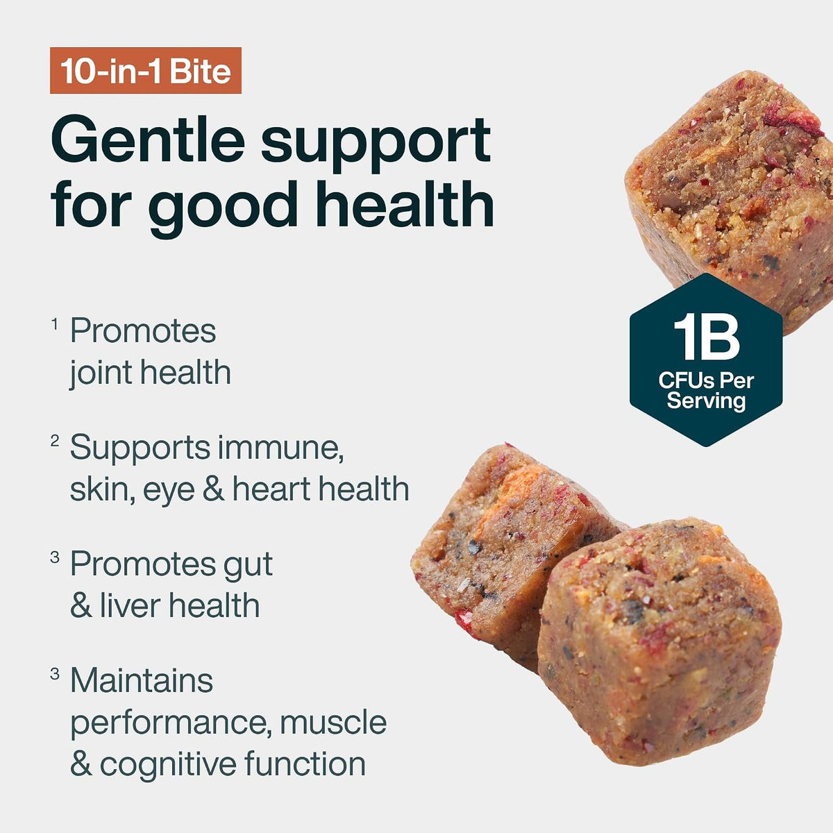 JustFoodForDogs 10-in-1 Supplement for Dogs - Human Grade Multivitamin Soft Chews, 45 Count - görsel 2