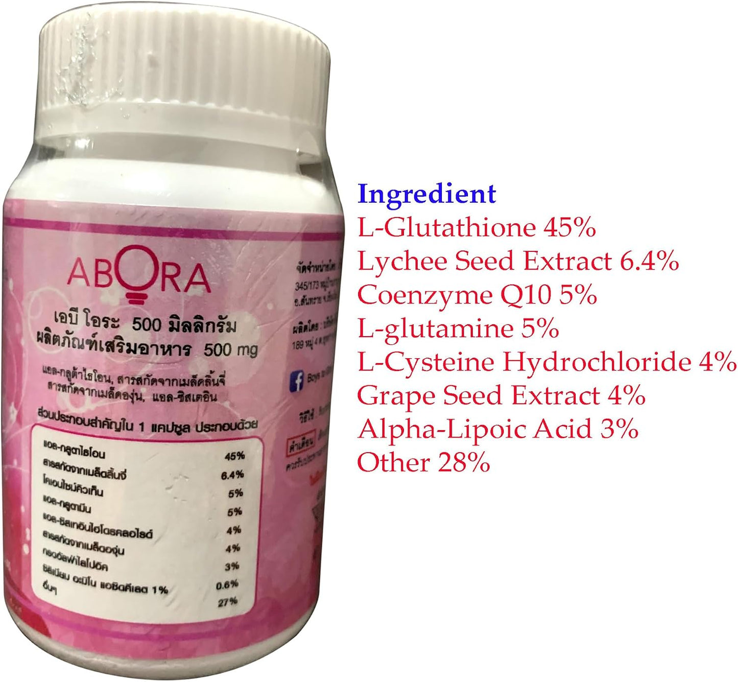 LDB ABORA Herbal Transgender Skin Care Pills with L-Glutathione - görsel 2