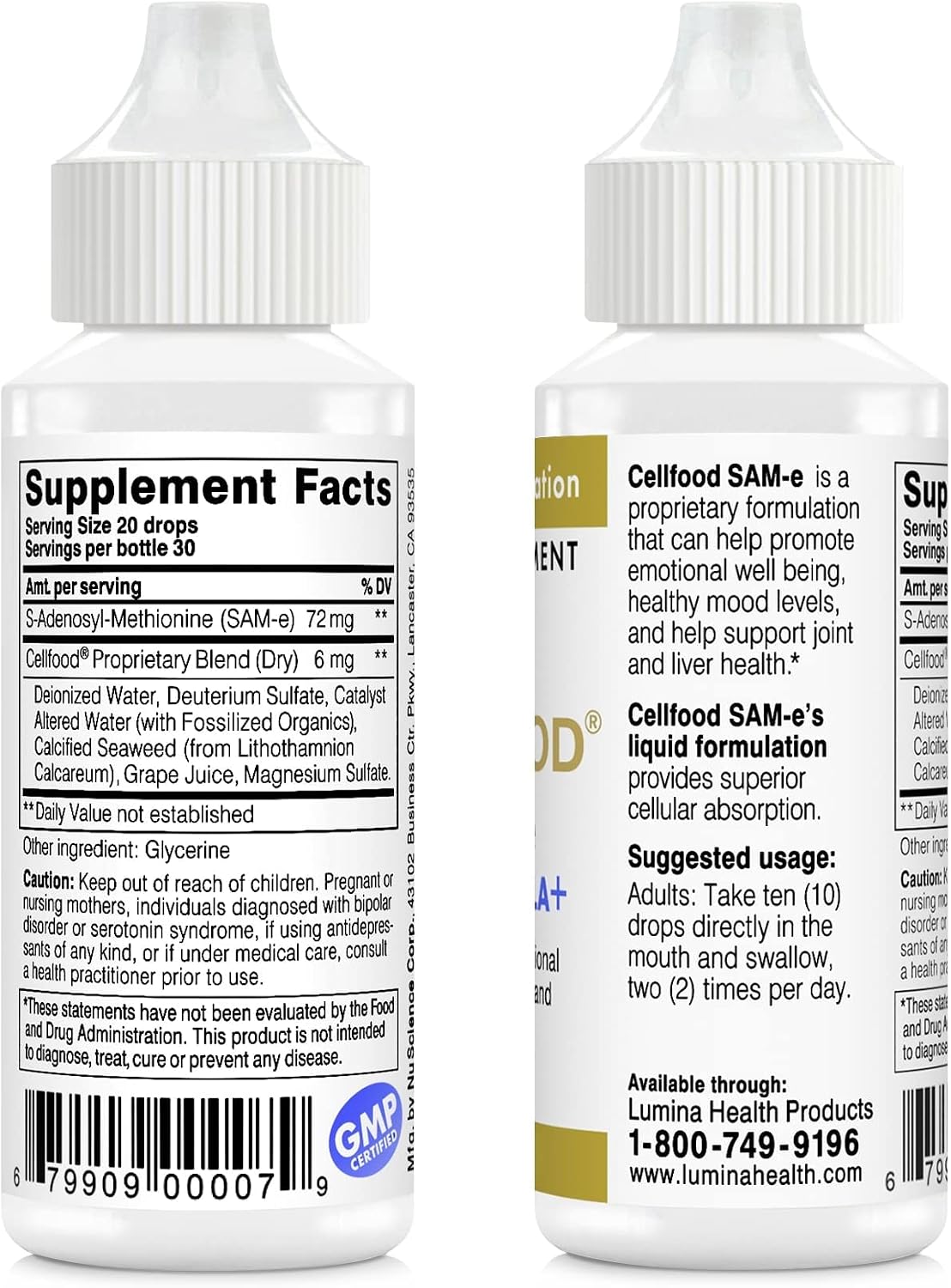 Cellfood SAM-e Liquid Formula+ - 30 ml (30-Day Supply) - görsel 2