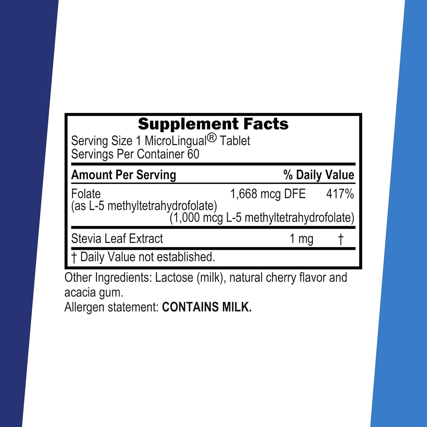 Superior Source Methyl Folate 1,000 mcg - 60 Sublingual Tablets - görsel 2