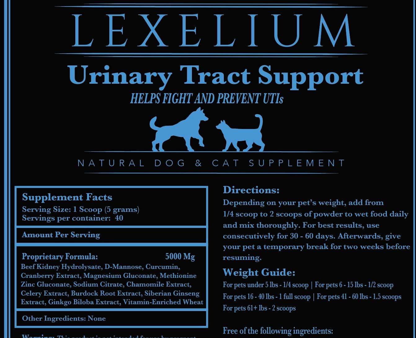 Organic Urinary Tract Infection UTI Support for Dogs and Cats - Enriched with Cranberry, D Mannose, and Curcumin - Optimises Kidney & Bladder Function - 200 g - görsel 5