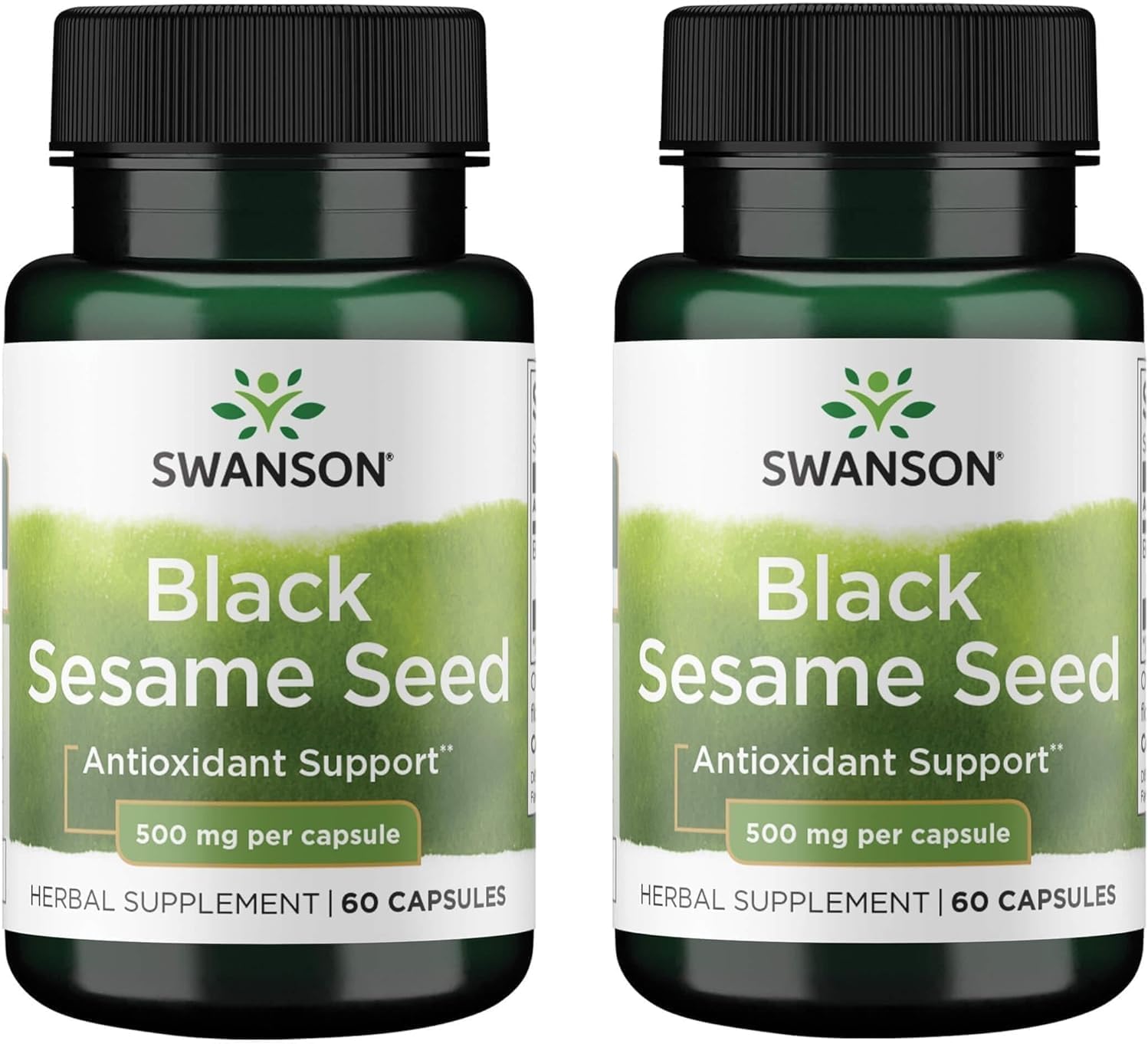Swanson Full Spectrum Black Sesame Seed 500 mg Capsules (2 Pack) - görsel 1